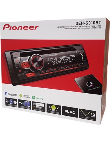 Pioneer DEH-S310BT Bluetooth Autoradio CD USB AUX MP3 FLAC AAC WAV Einbauset für Renault Kangoo KC Laguna 1 2 
